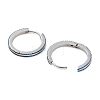 304 Stainless Steel Textured Huggie Hoop Earrings for Women EJEW-C096-35B-2