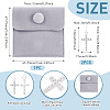 2Pcs 925 Sterling Silver Pave Clear Cubic Zirconia Cross Charms STER-TA0001-59-3