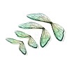 3Pcs Transparent Epoxy Resin Butterfly Wings Cabochons RESI-N045-10-2