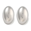 304 Stainless Steel Oval Stud Earrings for Women EJEW-U022-08P-1