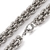 201 Stainless Steel Rope Chain Necklace NJEW-F222-38P-09-2