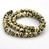Round Natural Dalmatian Jasper Beads Strands G-N0120-23-8mm-2