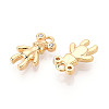 Brass Micro Pave Clear Cubic Zirconia Pendants KK-T078-02G-06-2