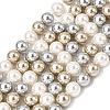 Baking Paint Pearlized Glass Pearl Round Bead Strands PEAR-H019-02C-12-1