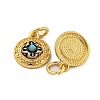 Long-Lasting Plated Brass Synthetic Turquoise Pendants KK-K387-04B-G-2