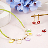 24Pcs 12 Colors Frosted Painted Colored Alloy Pendants FIND-TA0003-24-15