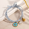 304 Stainless Steel Enamel & Resin Charms Bracelets BJEW-B170-01G-03-1