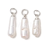 Natural Baroque Keshi Pearl Pendants PALLOY-JF05493-02-2
