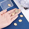 6Pcs 304 Stainless Steel Pendant Cabochon Settings STAS-BBC0010-56-3
