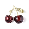 Resin Cherry Brooch Pin JEWB-I020-03LG-2