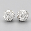 Handmade Polymer Clay Rhinestone Beads X-RB-S250-12mm-A14-2