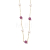Polymer Clay Rhinestone Beads  Beads Necklace BJEW-B078-03G-2