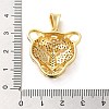Rack Plating Brass Micro Pave Clear Cubic Zirconia Pendants KK-A206-08A-G-3