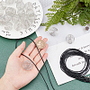 Round Wire Pendant Necklaces DIY Making Kit DIY-SC0017-53-3