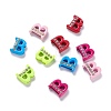 Spray Painted Zinc Alloy Slide Charms ALRI-WH0005-13B-1