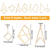 32 Pcs 8 Styles Alloy Pendants & Links Connectors FIND-SC0001-37LG-2