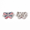 Brass Micro Pave Cubic Zirconia Connector Charms KK-E068-VB407-2-1