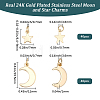 80Pcs 2 Style 201 Stainless Steel Pendants PALLOY-BBC00003-2