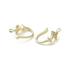 Brass Micro Pave Cubic Zirconia Earring Hooks KK-C048-13G-G-2