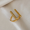 304 Stainless Steel Cuff Open Rings for Women EM2945-1-3