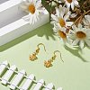 Bee Charm Dangle Earrings EJEW-JE04810-2