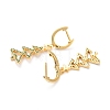 Brass Micro Pave Cubic Zirconia Huggie Hoop Earrings for Christmas ZIRC-I053-01G-4