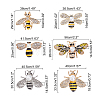  Alloy Enamel Bee Brooches JEWB-NB0001-05-5