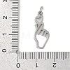 304 Stainless Steel Pendants STAS-R135-09P-3
