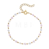 Glass Beaded Link Chain Bracelets for Women BJEW-JB12978-2