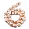 Natural Baroque Keshi Pearl Beads Strands PEAR-P064-07B-02C-3