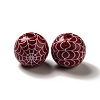 Halloween Printed Spider Webs Colored Wood European Beads X1-WOOD-K007-04E-1