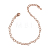 Brass Heart Link Bracelets for Women BJEW-G735-07RG-4