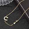 Brass Micro Pave Clear Cubic Zirconia Link Bracelets BJEW-E114-01D-G-2