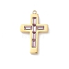 304 Stainless Steel Rhinestone Pendants STAS-L022-085G-07-1