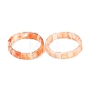 Dyed & Heated Natural Carnelian Faceted Beaded Stretch Bracelets for Women BJEW-K251-08E-4