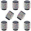 8Pcs Rubber Rhinestone Tire Valve Stem Caps FIND-GF0009-36B-1