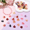 110Pcs 11 Colors Transparent Glass Petal Pendants GLAA-YW0005-86-4