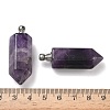 Natural Amethyst Perfume Bottle Pendants G-H332-09P-03-3