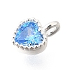 925 Sterling Silver Cubic Zirconia Charms STER-Q005-01A-D-2