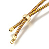 Braided Cotton Cord Slider Bracelet Making MAK-R001-01G-05-2