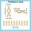 12Pcs Brass Micro Pave Clear Cubic Zirconia Pendants ZIRC-BC0001-29-2