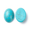 Craft Findings Dyed Synthetic Turquoise Gemstone Flat Back Cabochons TURQ-S276-13x18mm-01-1