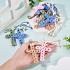 4Pcs Cotton Cross Pendant Decorations HJEW-TA00444-6