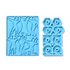 Exercising Men Shaped Straw Topper Silicone Statue Molds Sets DIY-L067-I01-2