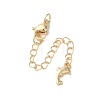 Rack Plating Brass Ends with Chain and Lobster Claw Clasps KK-F873-04LG-1