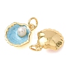 Brass Enamel Pendants KK-CBA0009-17G-2