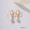 Elegant French Style Brass Pave Clear Cubic Zirconia Flat Round Hoop Earrings KO2254-2-3