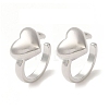 Rack Plating Brass Heart Cuff Earrings EJEW-P280-20P-1