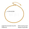 2.4MM 304 Stainless Steel Curb Chain Necklaces for Summer DB5520-1-2