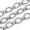 304 Stainless Steel Twist Oval Link Chains CHS-Z007-10P-02-1
